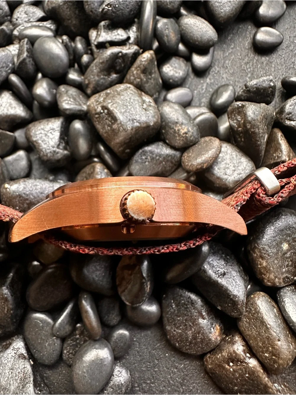 SeikoMod Solid Bronze Field Watch  with White Dial
